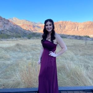 David’s Bridal One Shoulder Bridesmaid Dress